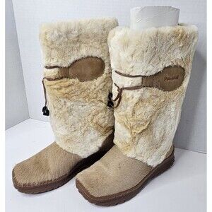 Pajar Tan Vintage Wool & Pony Hair Winter Apres Ski Skiing Boots Size EU 36